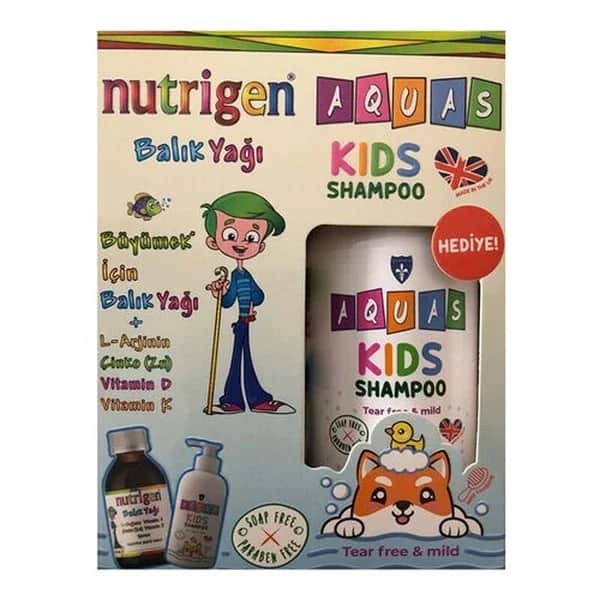 Nutrigen Fischöl-Sirup 200ml + Gratis Aquas Kids Shampoo