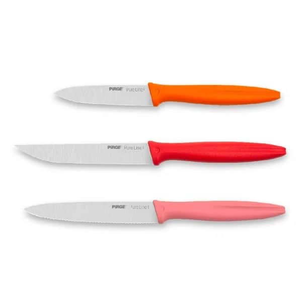Pirge Pure Line 3-teiliges Küchenmesser-Set - Hochkohlenstoffstahl