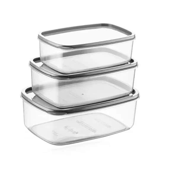 Bee Home 3-teiliges Set transparente Aufbewahrungsboxen
