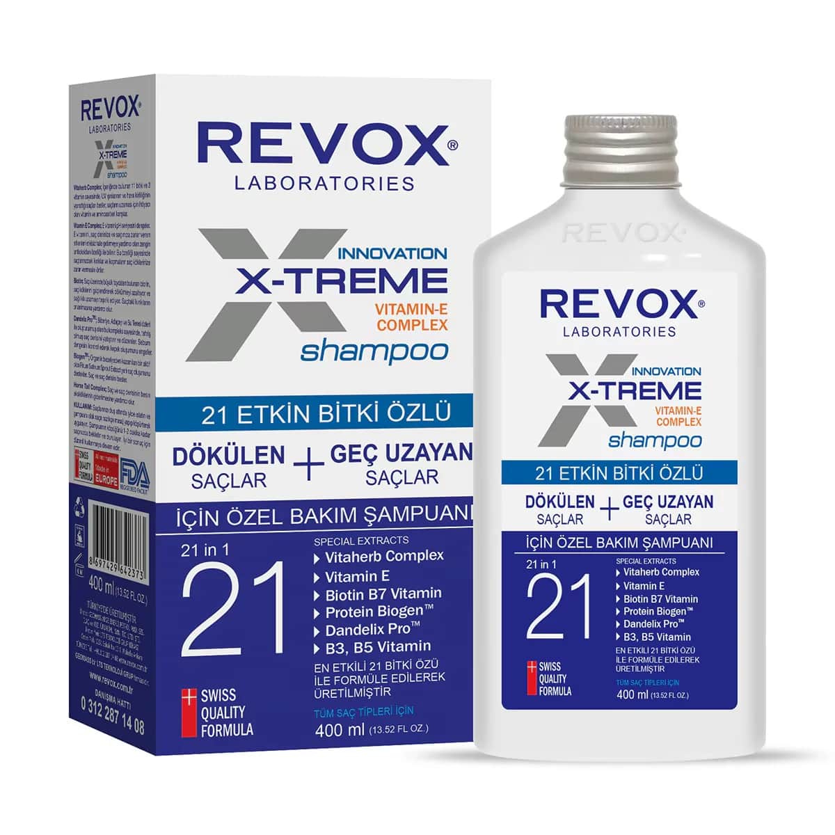 Revox X-Treme Haarausfall Shampoo mit 21 Kräuterextrakten 400ml