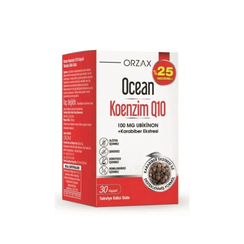 Orzax Ocean Coenzym Q10 - 30 Energie-Boostende Kapseln