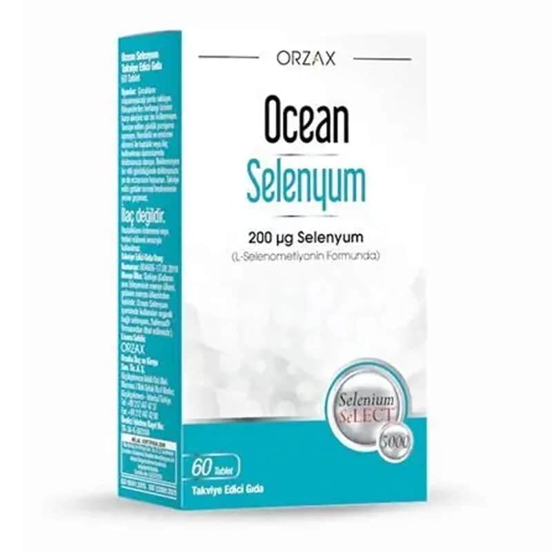 Orzax Ocean Selen 200 mcg - Immun- und Schilddrüsenunterstützung 60 Tabletten