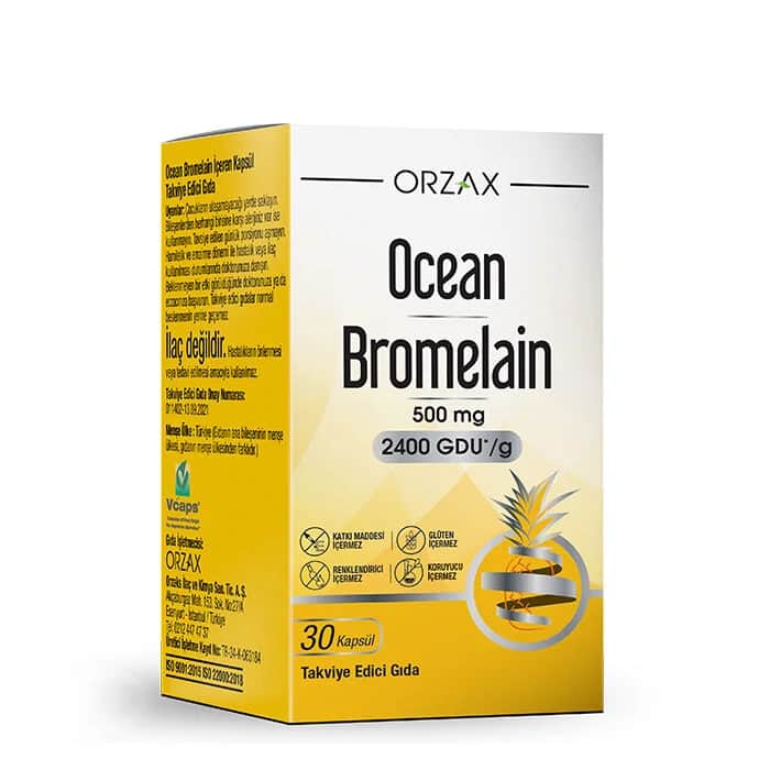 Orzax Ocean Bromelain Kapseln für Verdauung und Gelenkgesundheit
