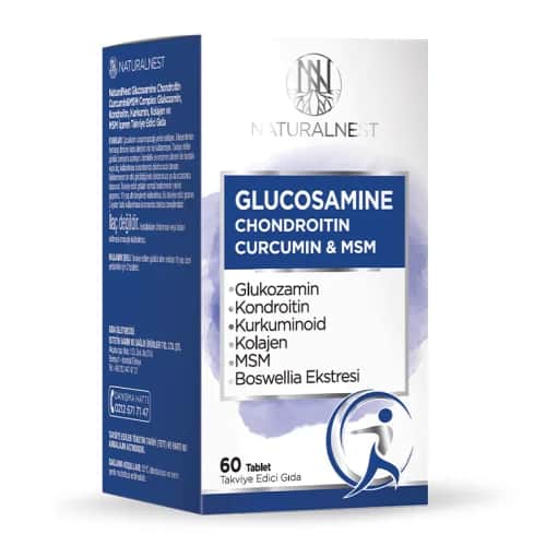 NaturalNest Glucosamin Chondroitin MSM für Gelenkgesundheit 60 Tabletten