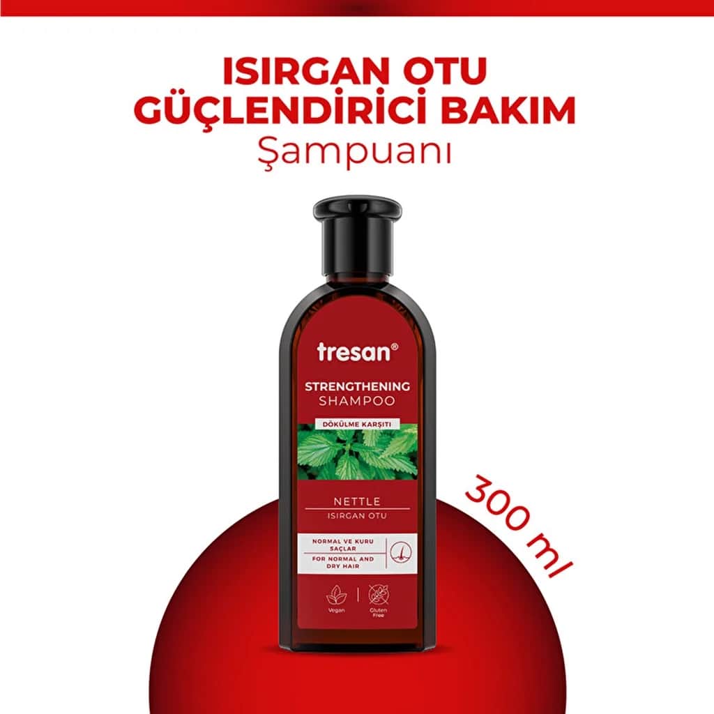 Tresan Stärkendes Shampoo mit Brennnessel für normales/trockenes Haar 300ml