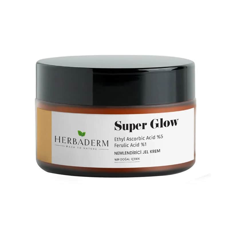 Herbaderm Super Glow Gel-Creme - Feuchtigkeitsspendende Creme 50ml