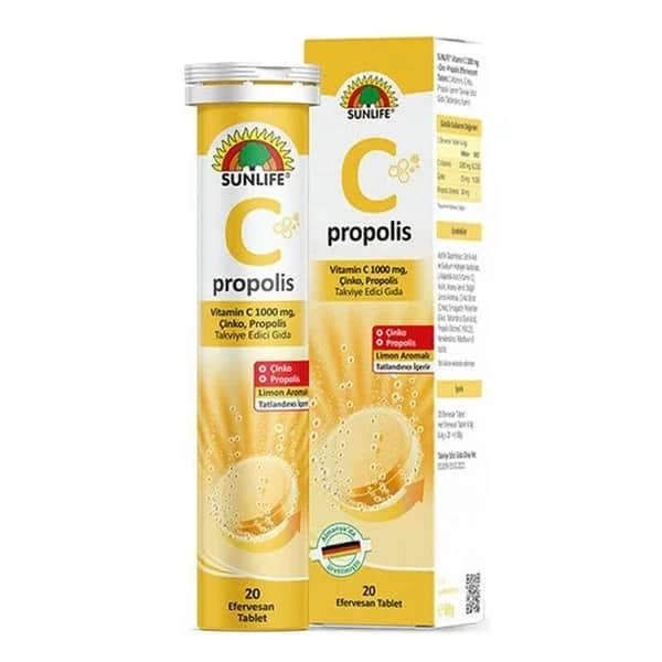 Sunlife C Propolis Brausetabletten - Immunsupport 20 Stück