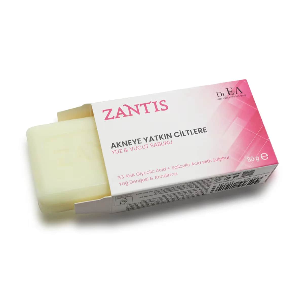Zantis Anti-Akne-Seife mit Salicylsäure und Glycolsäure, 80g