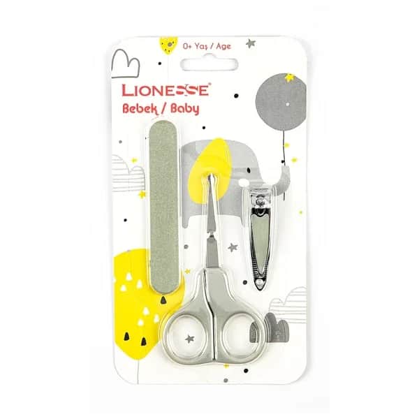 Lionesse Baby-Nagelpflege-Set mit runden Scheren