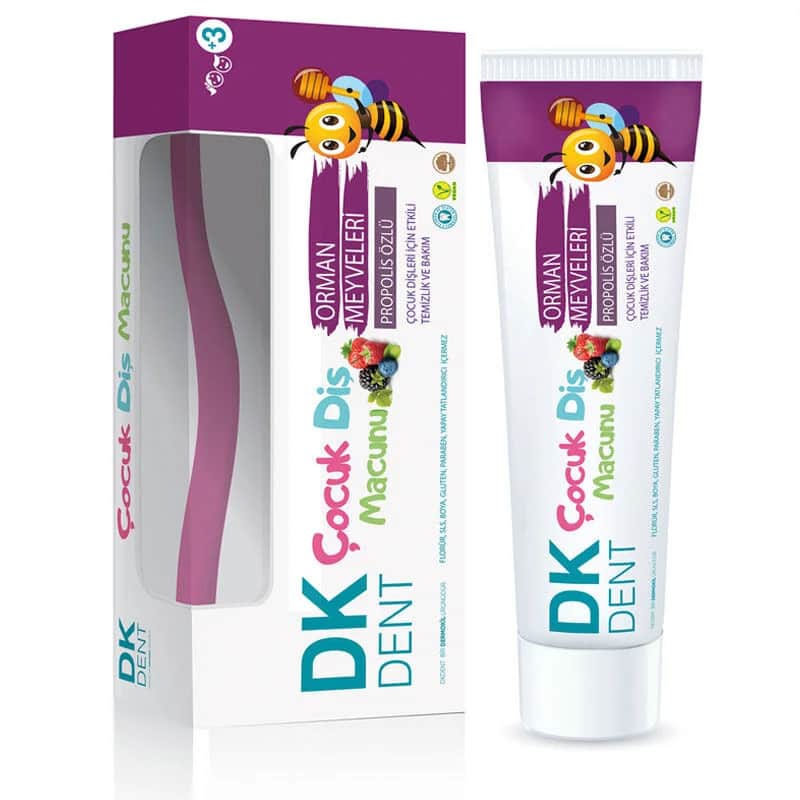 Dermokil DK Dent Kinderzahnpasta mit Waldfrüchten &amp; Bürste 50ml