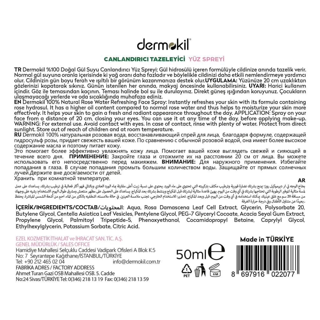 Dermokil Rosenwasser Spray 50ml