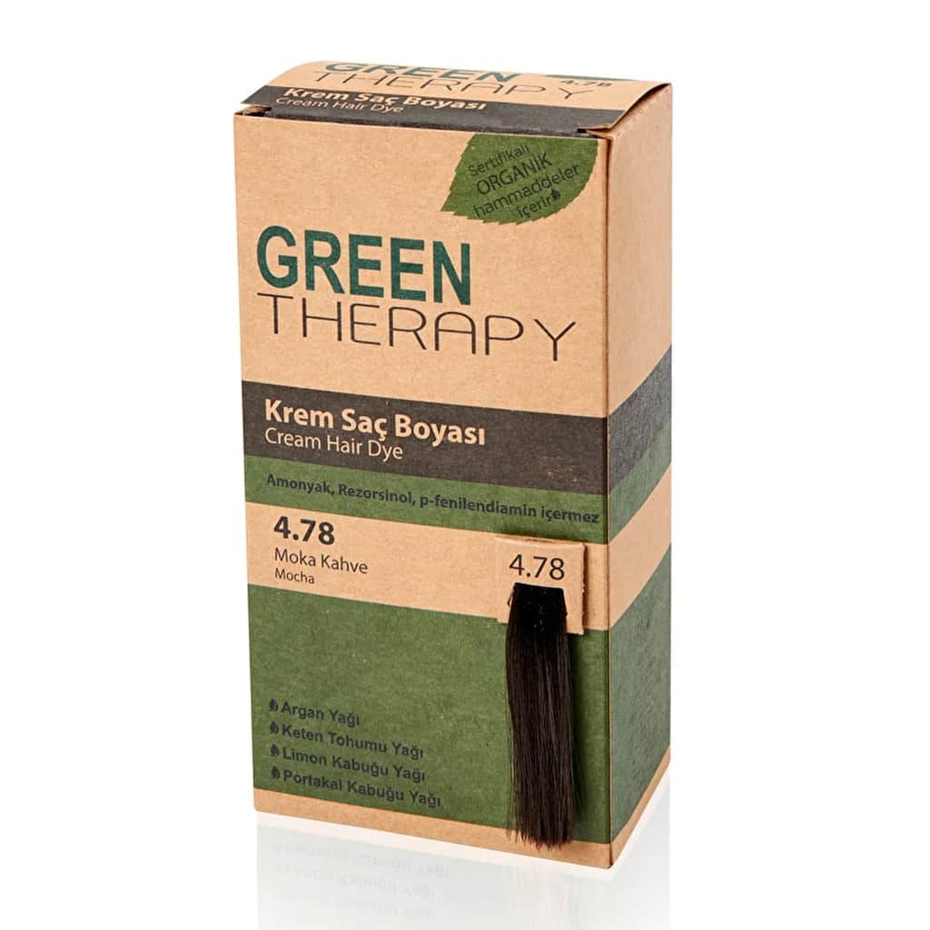 Grüne Therapie Creme-Haarfarbe 4.78 Mocha Braun - Herbal Care