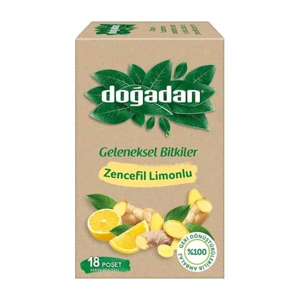 Doğadan Ingwer Zitrone Kräutertee - Immunsupport, 18 Beutel