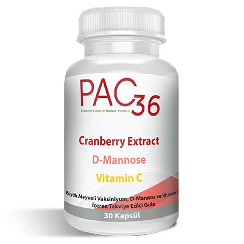 PAC 36 Cranberry Extrakt mit D-Mannose &amp; Vitamin C 30 Kapseln