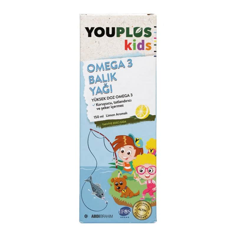YouPlus Kinder Omega 3 - Gehirn- und Herzgesundheitspräparat 150ml