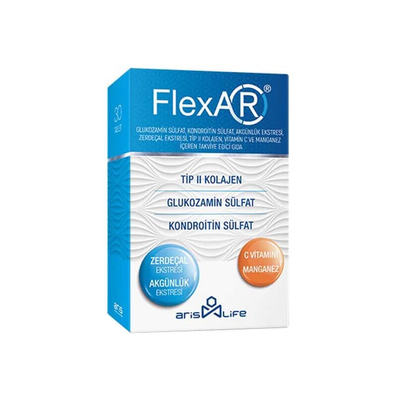 FlexAR Typ 2 Kollagen mit Vitamin C &amp; Mangan - 30 Tabletten
