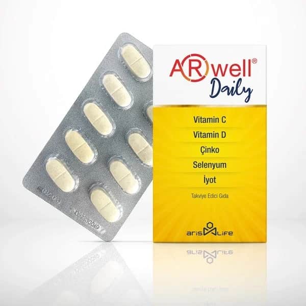 ARwell Tägliches Vitamin C, D, Zink &amp; Selen Supplement