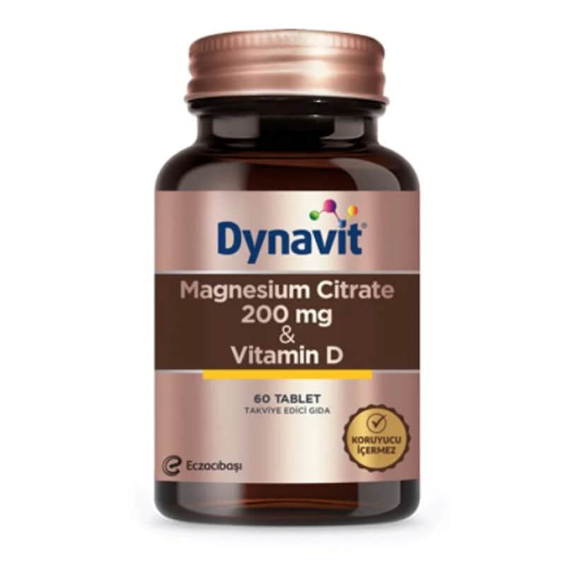 Dynavit Magnesiumcitrat 200mg &amp; Vitamin D - 60 Tabletten