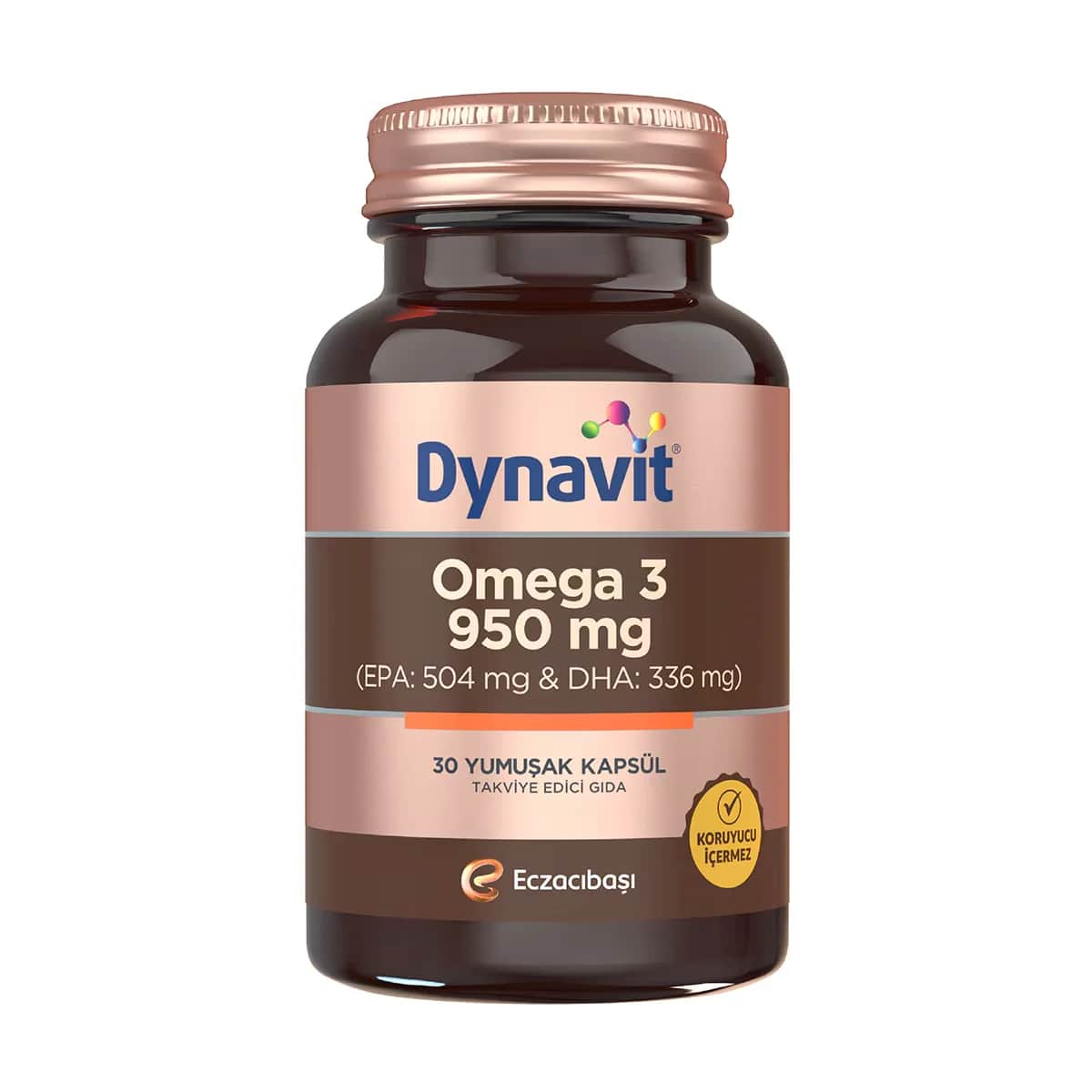 Dynavit Omega 3 950 mg - Herz- und Gehirnunterstützung Weichkapseln