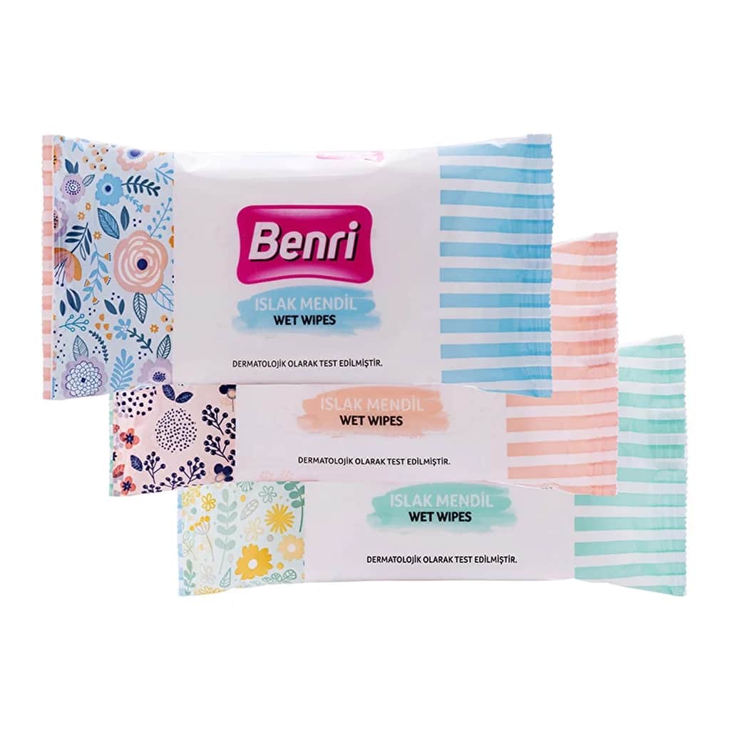 Benri Parabenfreie Feuchttücher 15x3