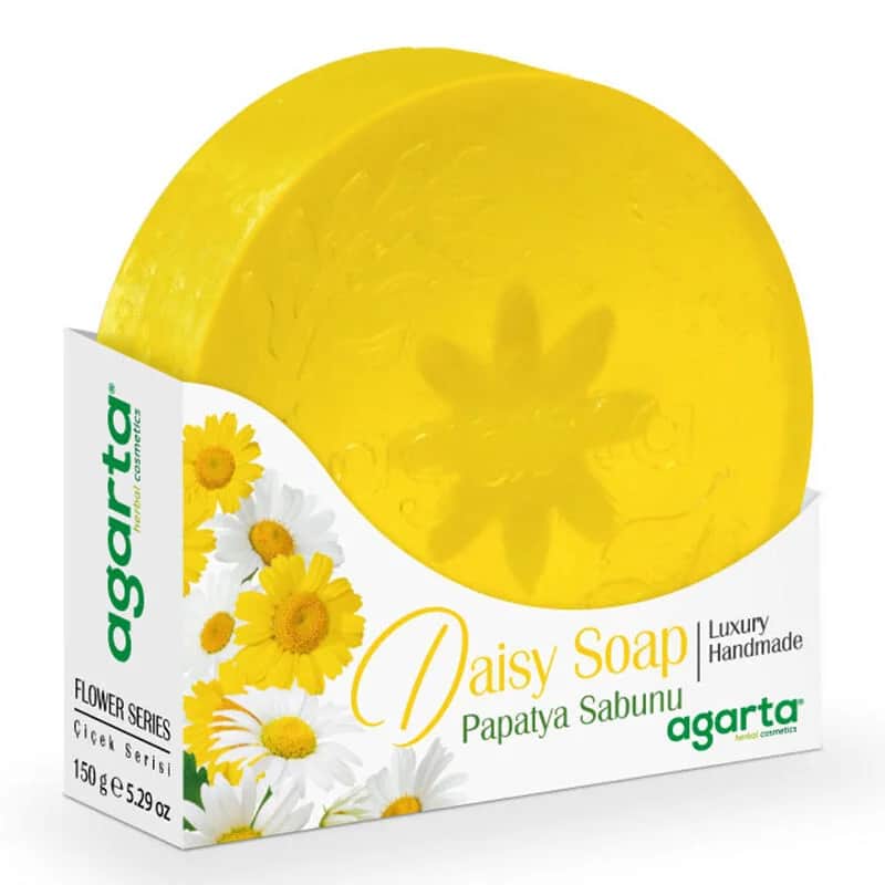 Agartha Daisy Seife 150g - Sanfter blumiger Reiniger &amp; Feuchtigkeitsspender