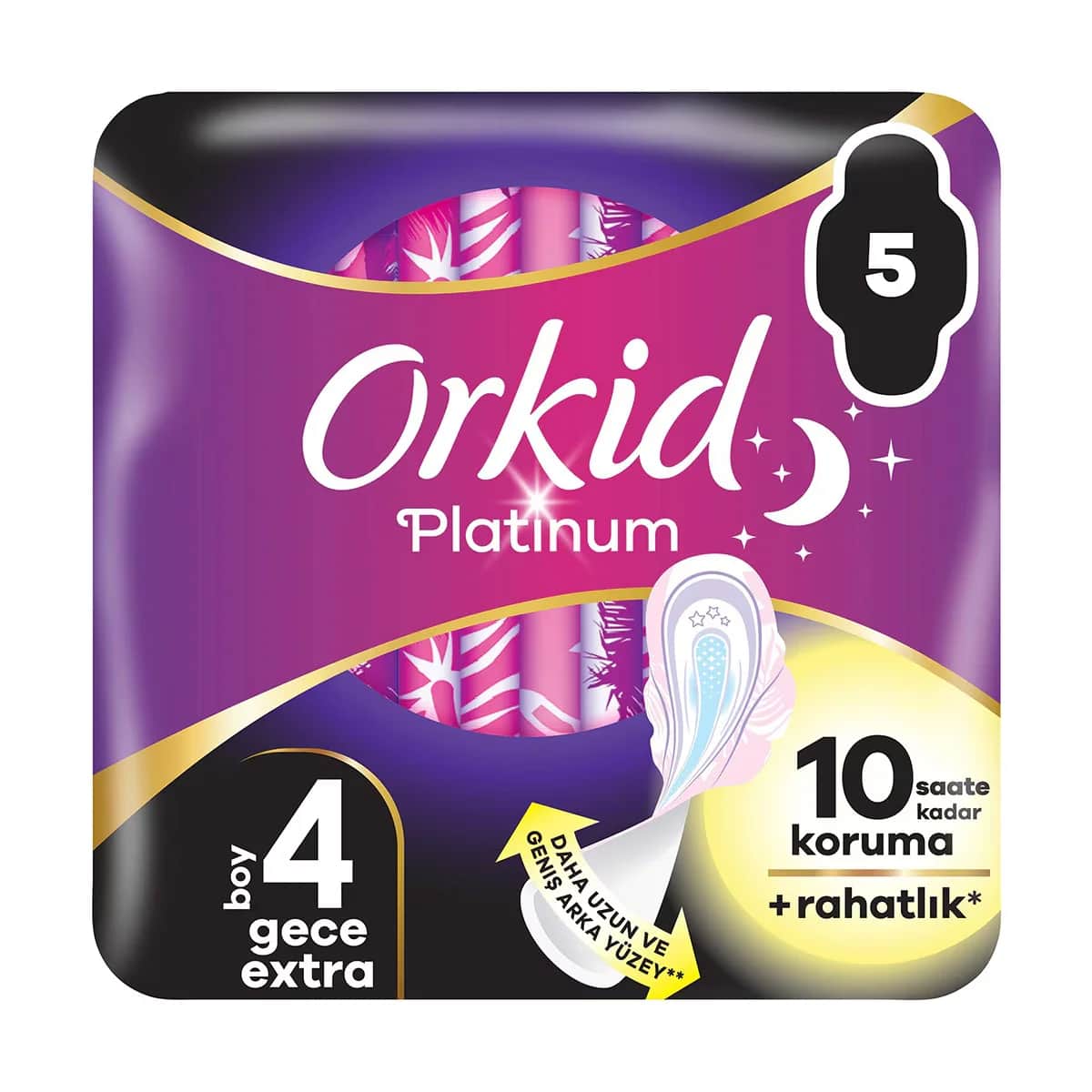 Orkid Platinum Nacht Extra Größe 4 Damenbinden