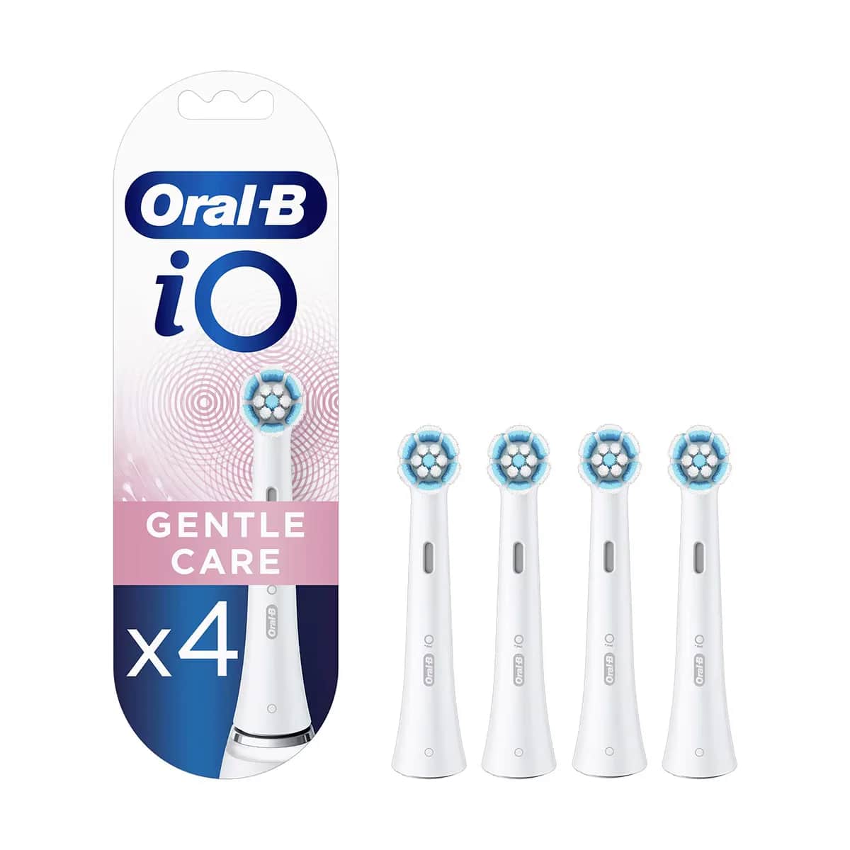 Oral-B iO Sanfte Pflege Zahnbürstenköpfe für empfindliches Zahnfleisch - 4er-Pack