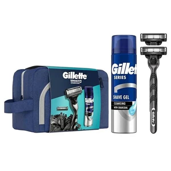 Gillette Mach3 Rasierer &amp; Gel Set mit Tasche - 200ml