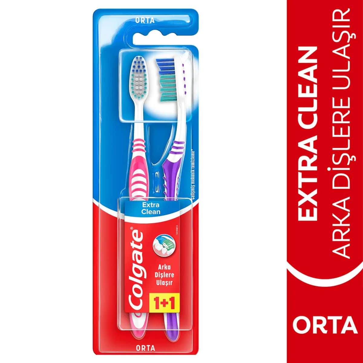 Colgate Extra Clean Medium Zahnbürste 1+1 Set