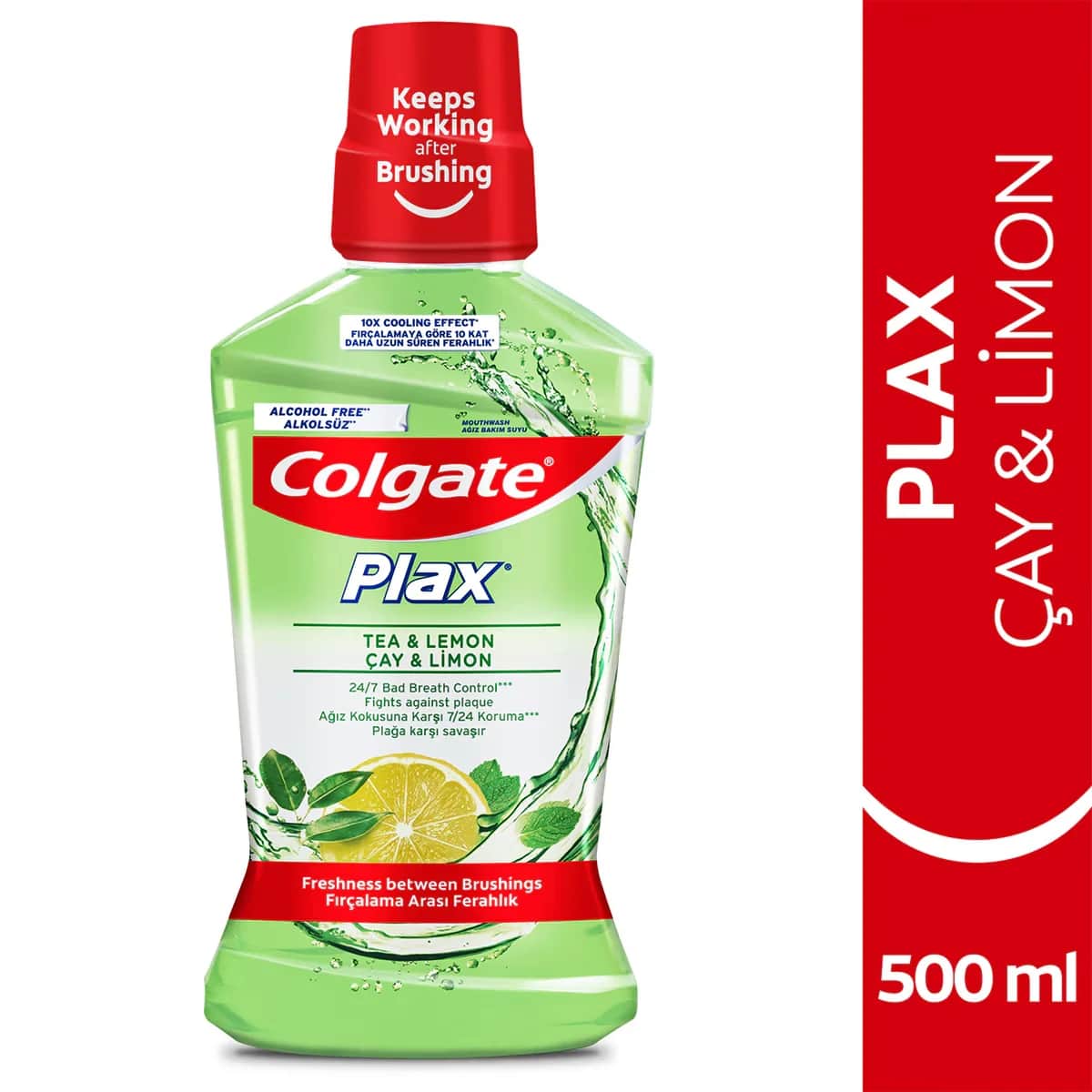 Colgate Plax Tee &amp; Zitrone alkoholfreies Mundwasser 500ml