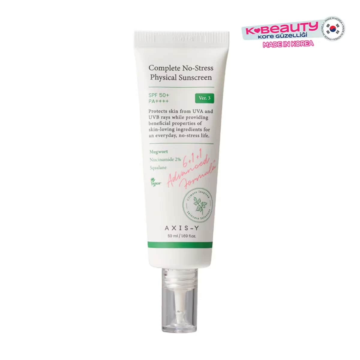 Axis-Y SPF50 Sonnencreme mit Niacinamid &amp; Squalan 50ml