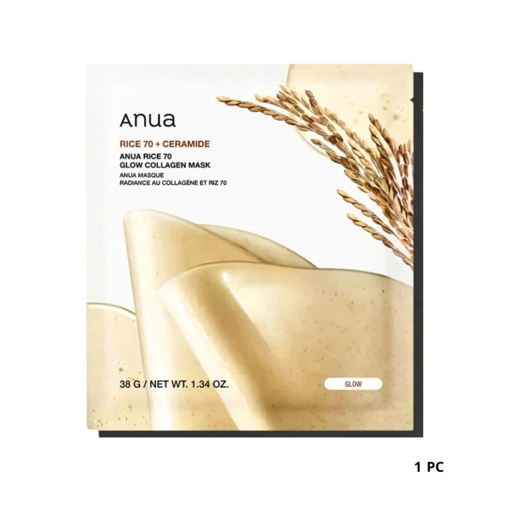 Glow Kollagenmaske mit natürlichem Reis 25 ml von Anwa