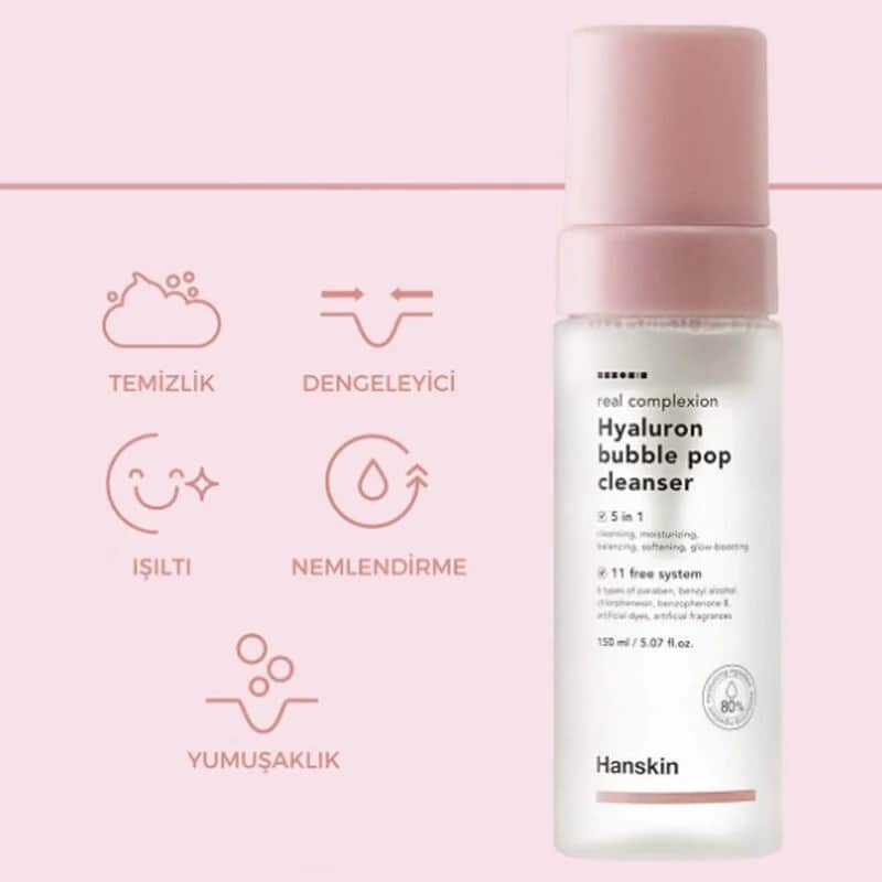 Hanskin Hyaluron Bubble Pop Cleanser - Hydrating 150 ml