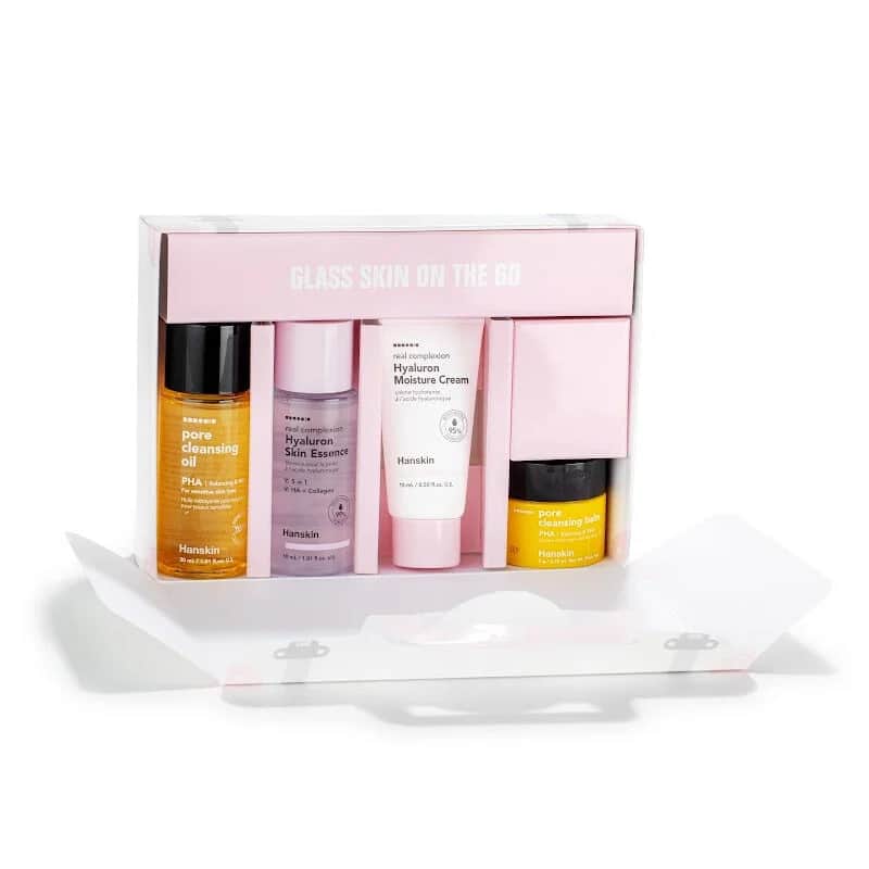 Hanskin Reisegröße Glas Hautpflege Set