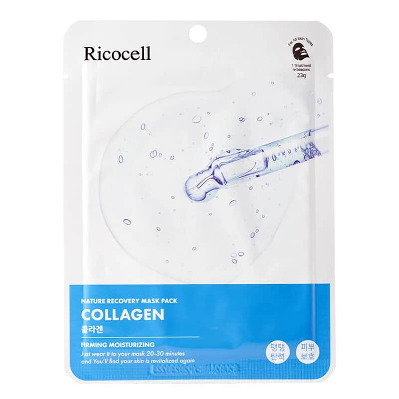 Ricocell Kollagen Festigende &amp; Feuchtigkeitsspendende Gesichtsmaske 23g