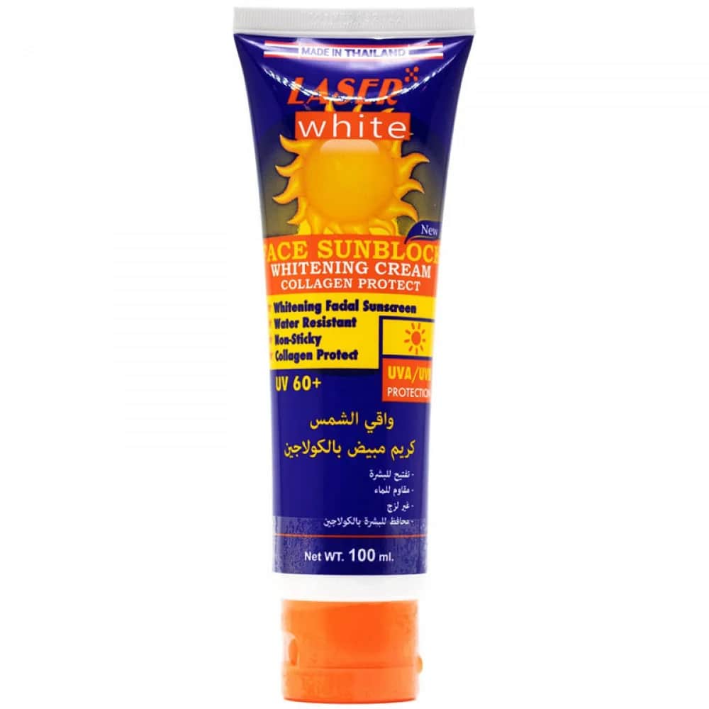 Laser White Gesichts-Sonnenblock Whitening-Creme mit Kollagen 100 ml