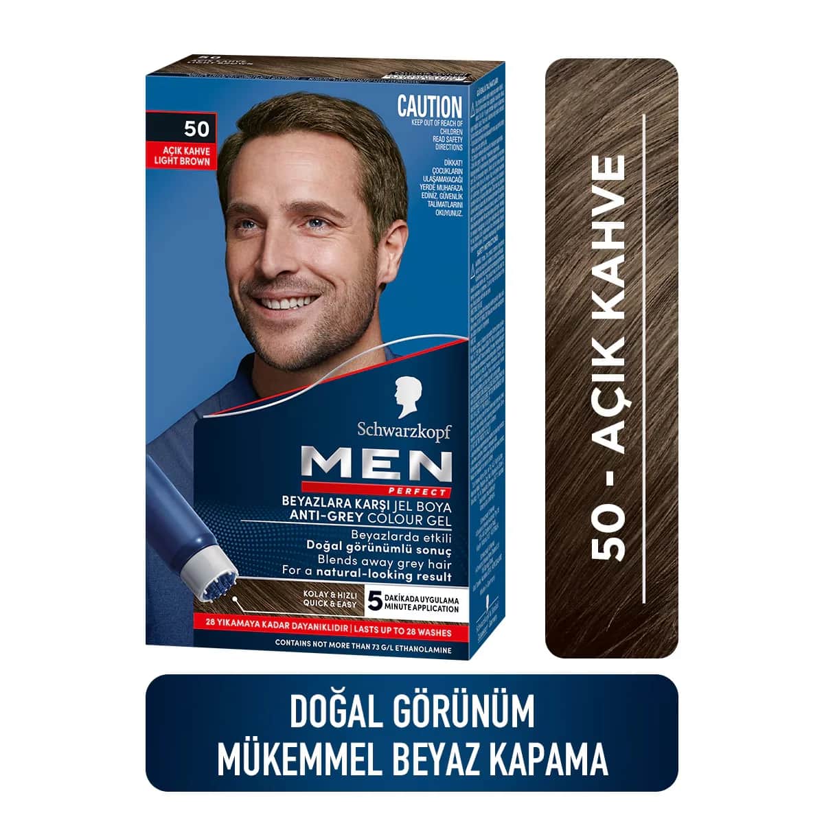 Herren Haartönung 50ml von Perfect - Schnelle, natürliche Abdeckung von weißem Haar