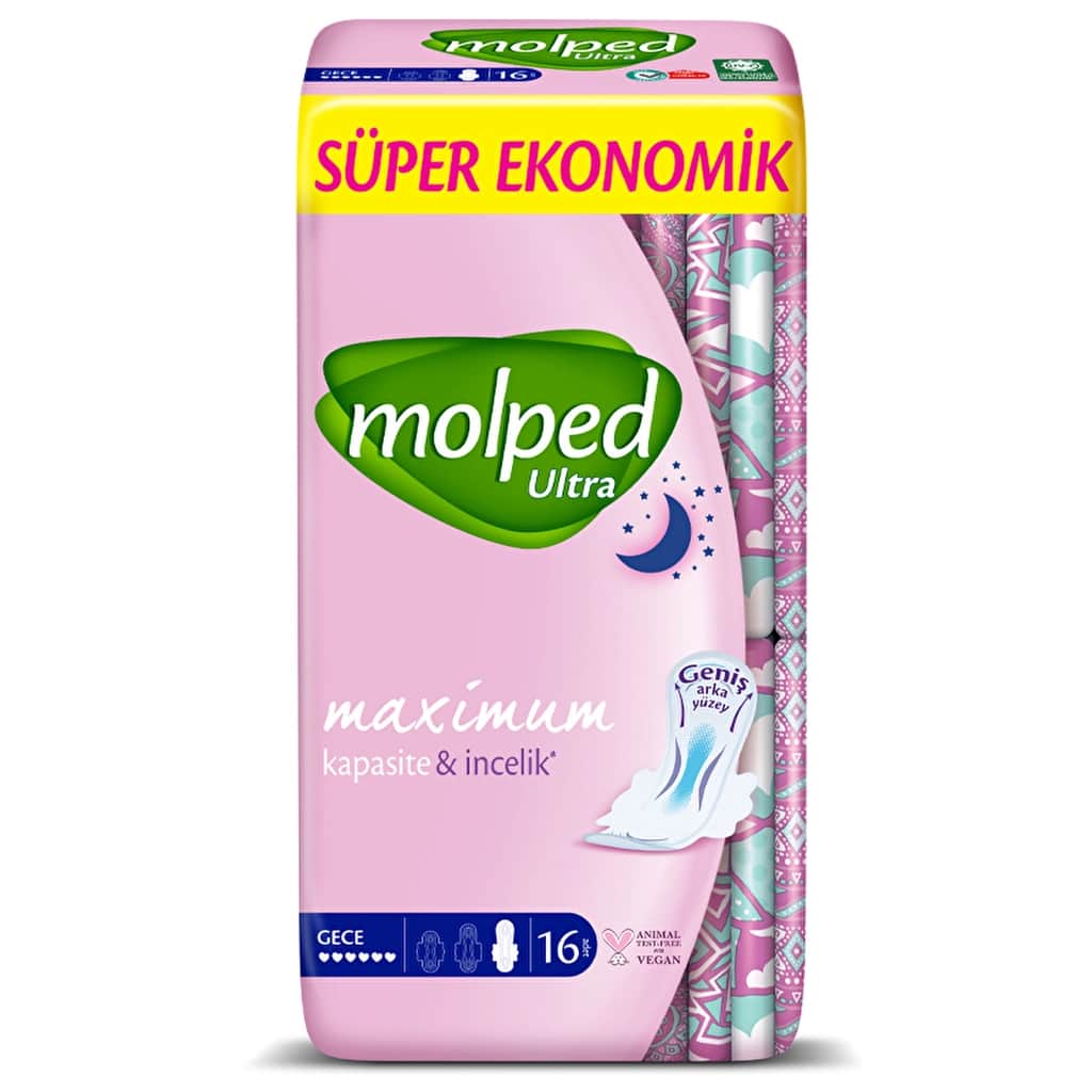 Molped Ultra Dry Super Economic Night Sanitary Pad 16 pcs - 1