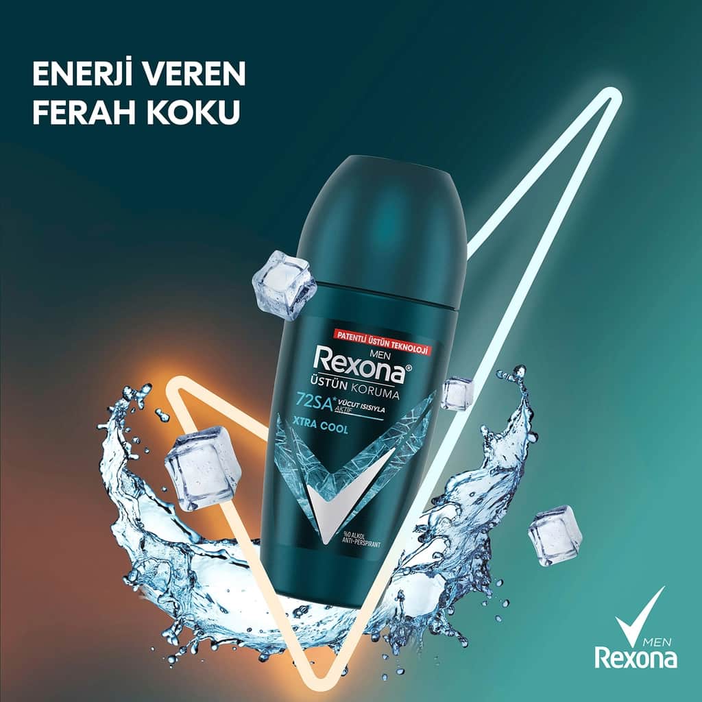 Rexona Superior Protection Men's Roll On Deodorant Xtra Cool 72 Hours Continuous Protection 50 ml - 4