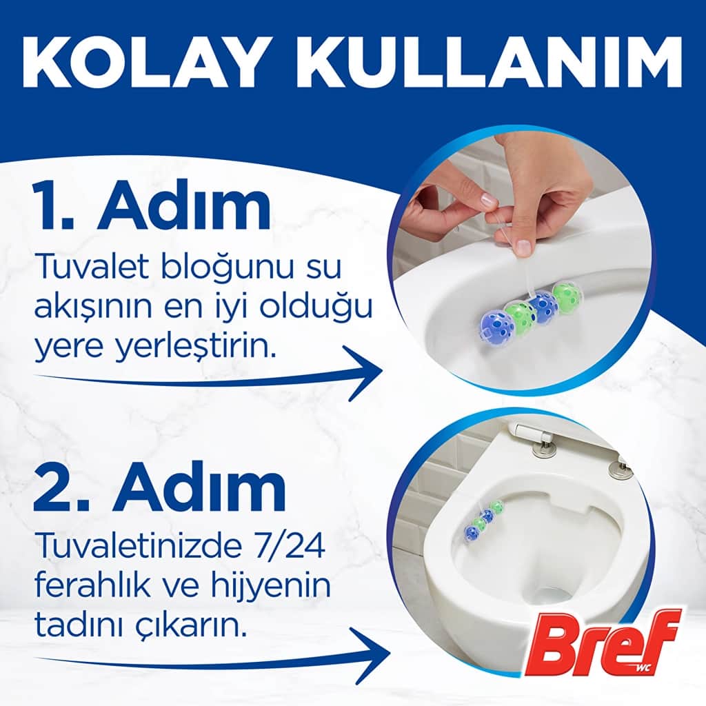Bref Wc Power Aktiv Duopack Solid Toilet Block Pine - 6