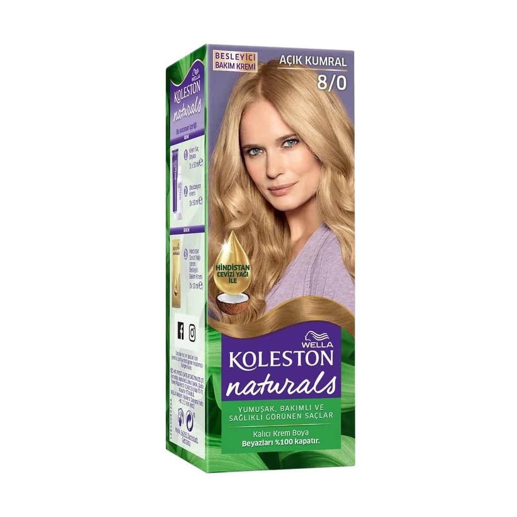 Wella Koleston Naturals Hair Dye 8/0 light Blonde - 2