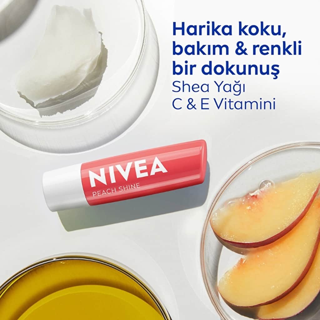 Nivea Peach Lip Care Cream 4.8 gr - 2