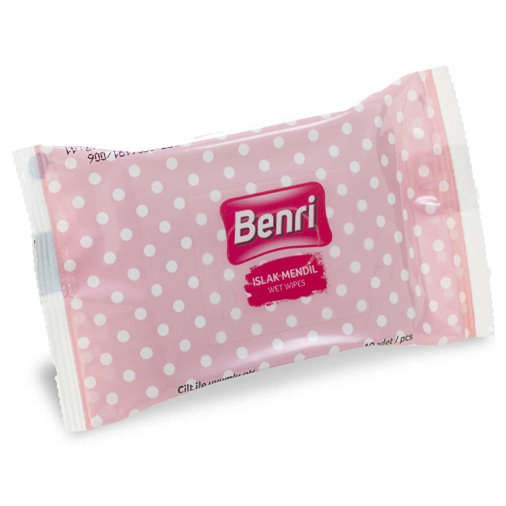 Benri Mini Wet Pocket Wipes 3-Pack - 4