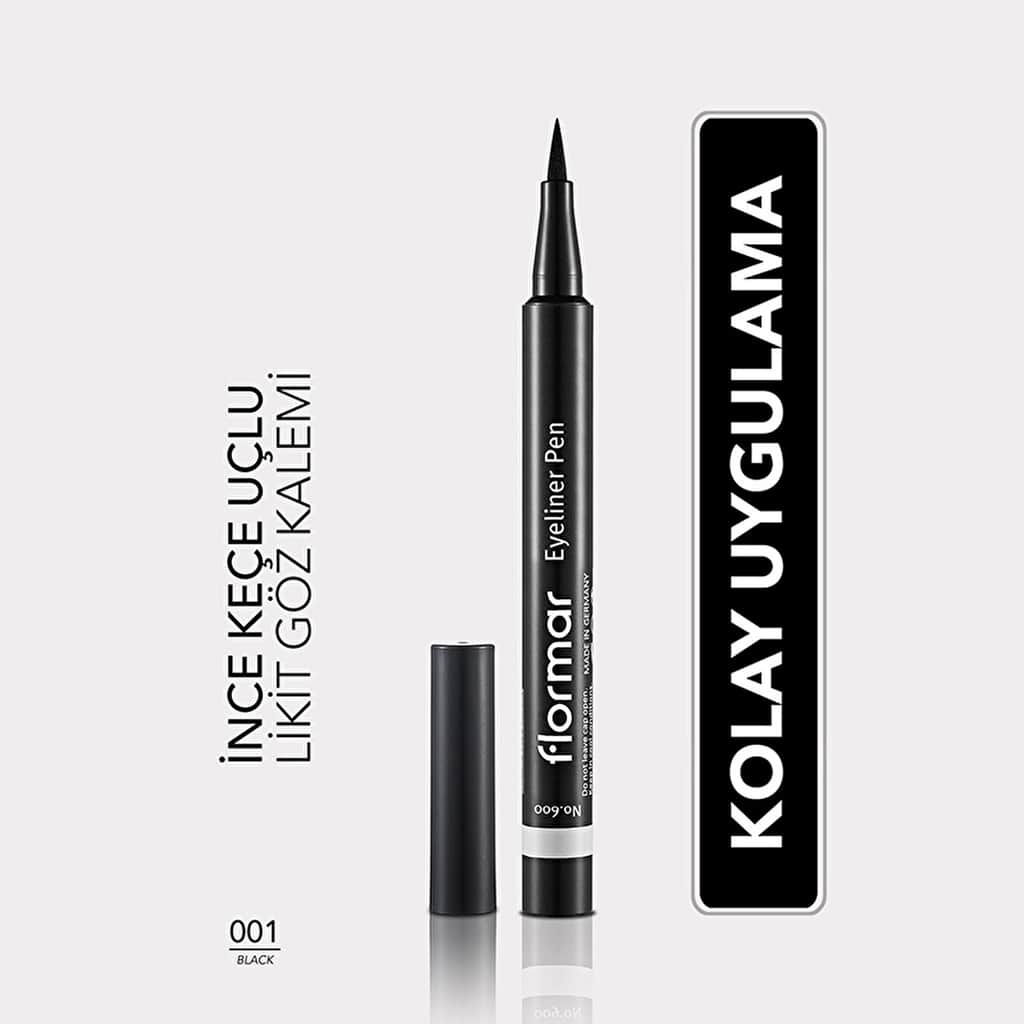 Flormar Intense Pigmented And Felt Tip Matte Pencil Eyeliner 001 black - 1
