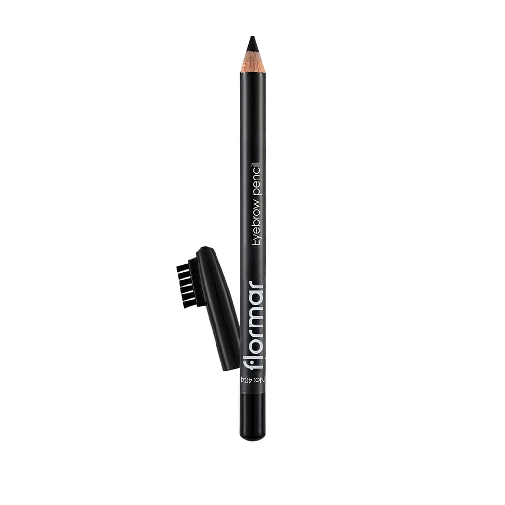 Flormar Soft Tip And Blending Brush Eyebrow Pencil 404 black - 2