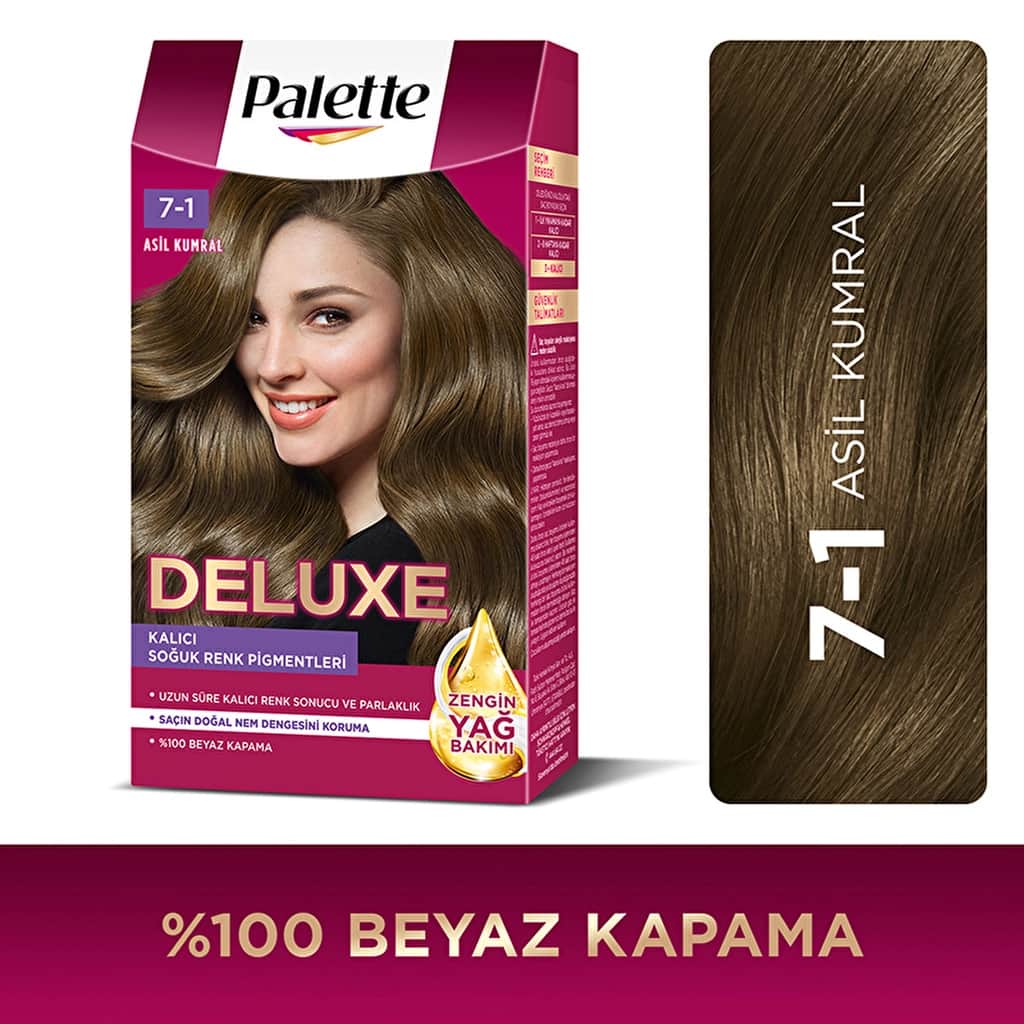 Palette Deluxe Intense Colors Hair Dye 7-1 noble Blonde - 1