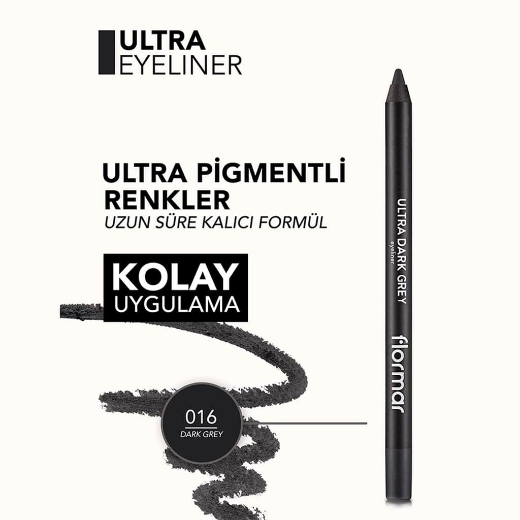 Flormar Ultra Eyeliner 016 dark Gray - 4