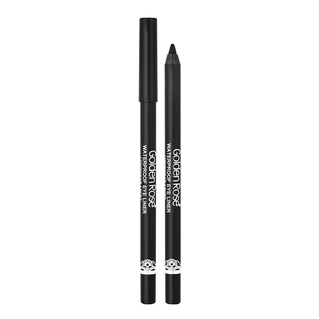 Golden Rose Waterproof Eyeliner Eye Pencil Ultra Black Longwear & Soft - 1