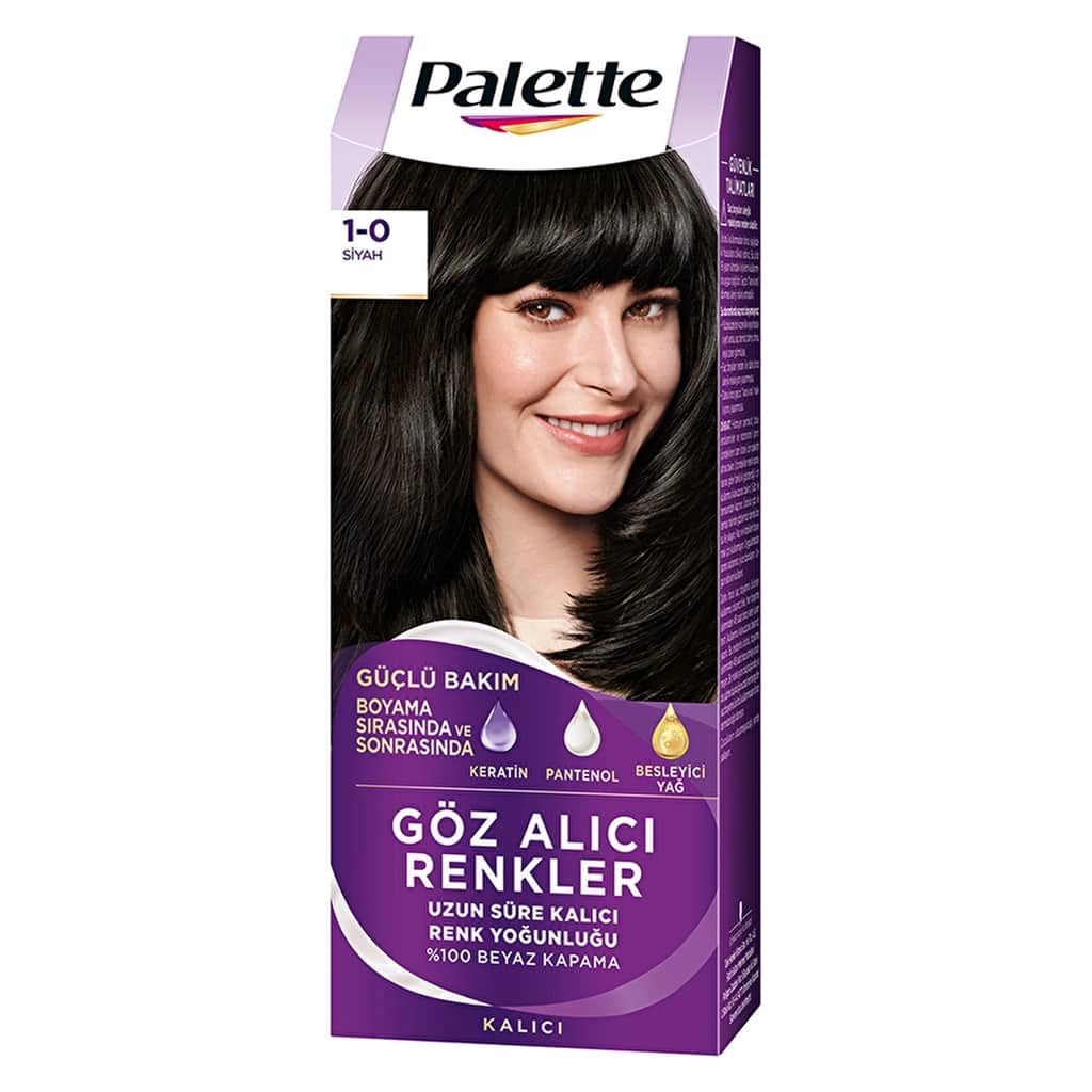 Palette Eye-catching Colors Hair Dye 1-0 black - 2
