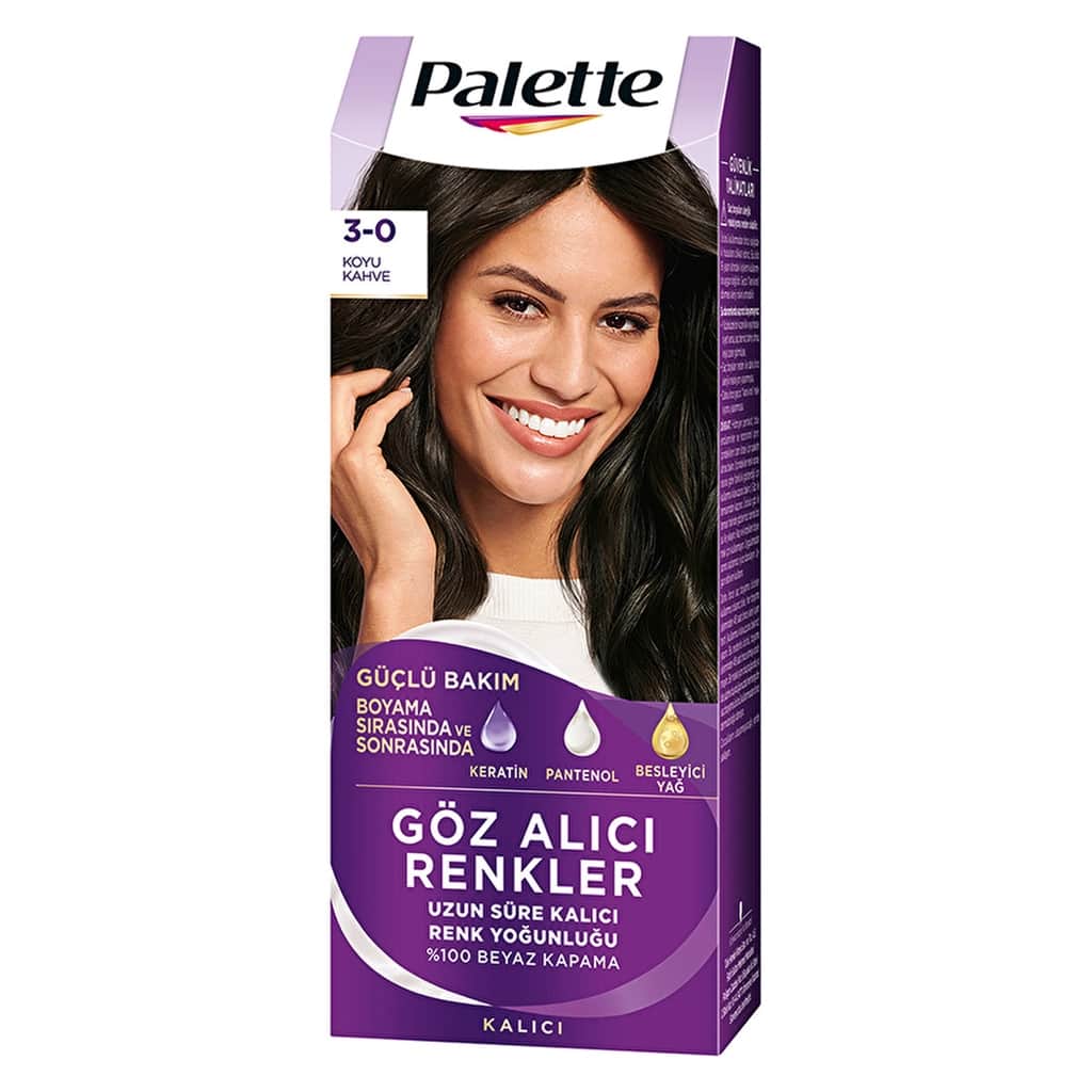 Palette Eye-catching Colors Hair Dye 3-0 dark Brown - 2